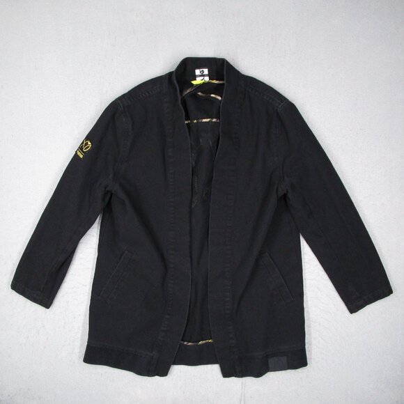 Puma XO Weeknd Collection Kimono Mens Black Open Canvas Long Sleeve Embroidered - Picture 1 of 13